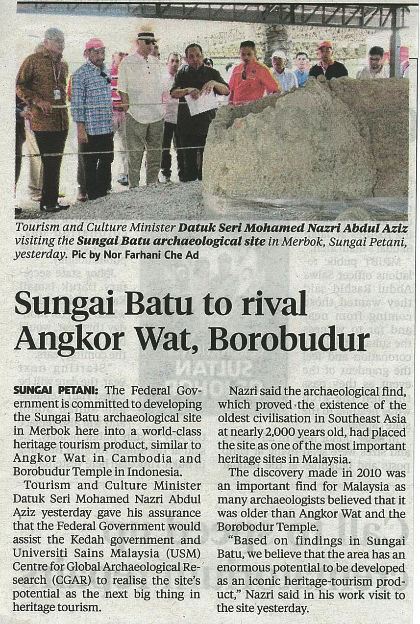 20 Mac 2015 Sungai Batu to rival Angkor Wat Borobudur NST