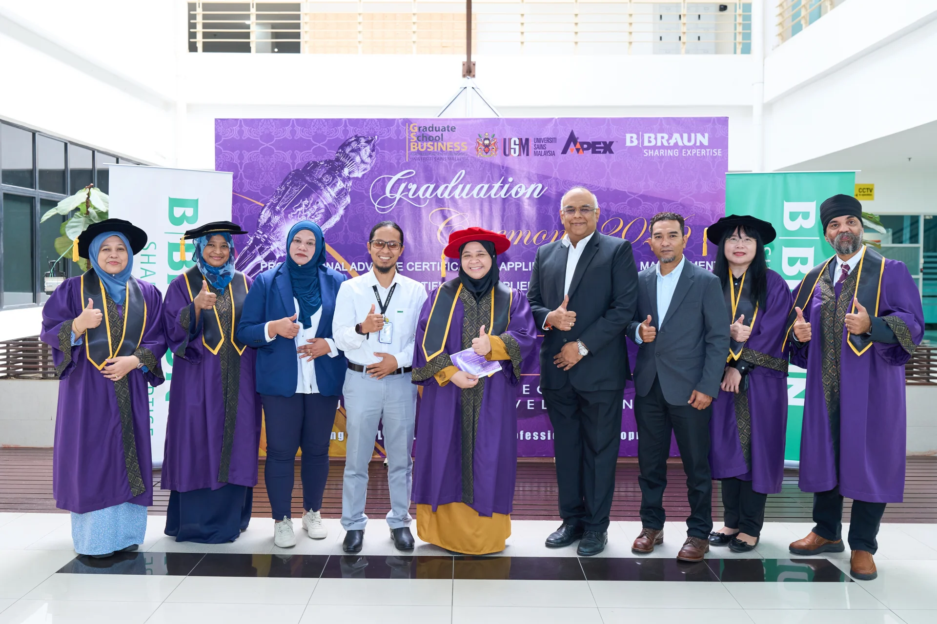 Representatives from GSB USM and B. Braun