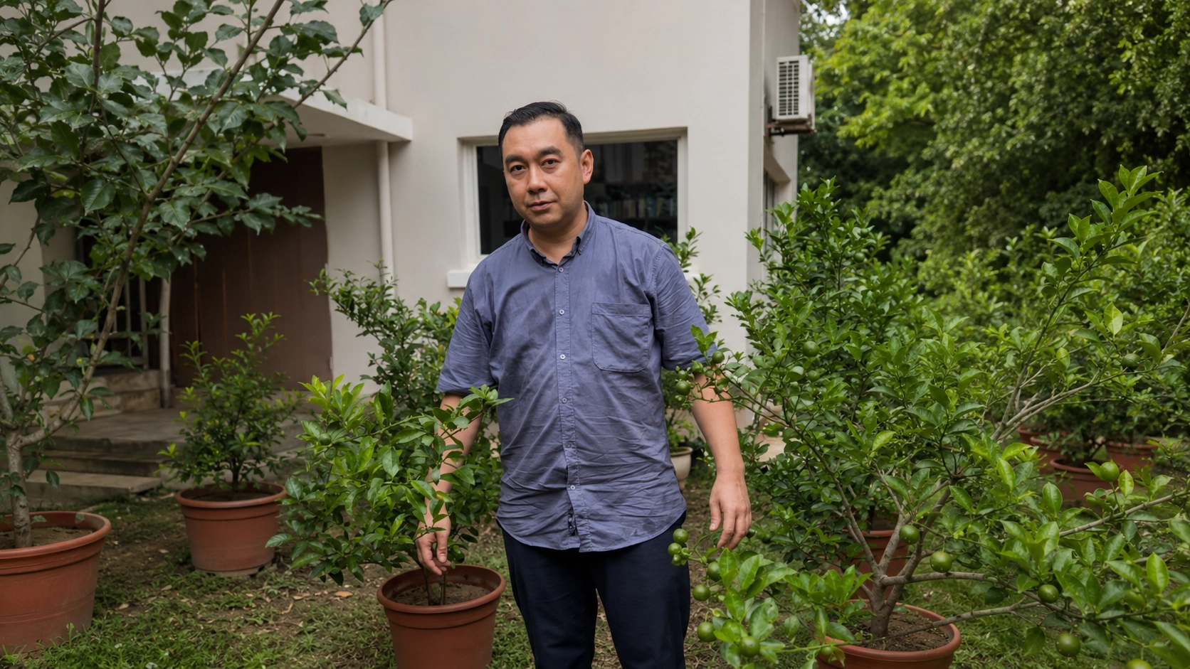 Potted garden cared for by Assoc. Prof. Dr. Paramjit Singh Jamir Singh