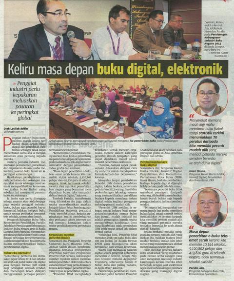 14 Mei 2015 Keliru masa depan buku digital elektronik B.Harian1