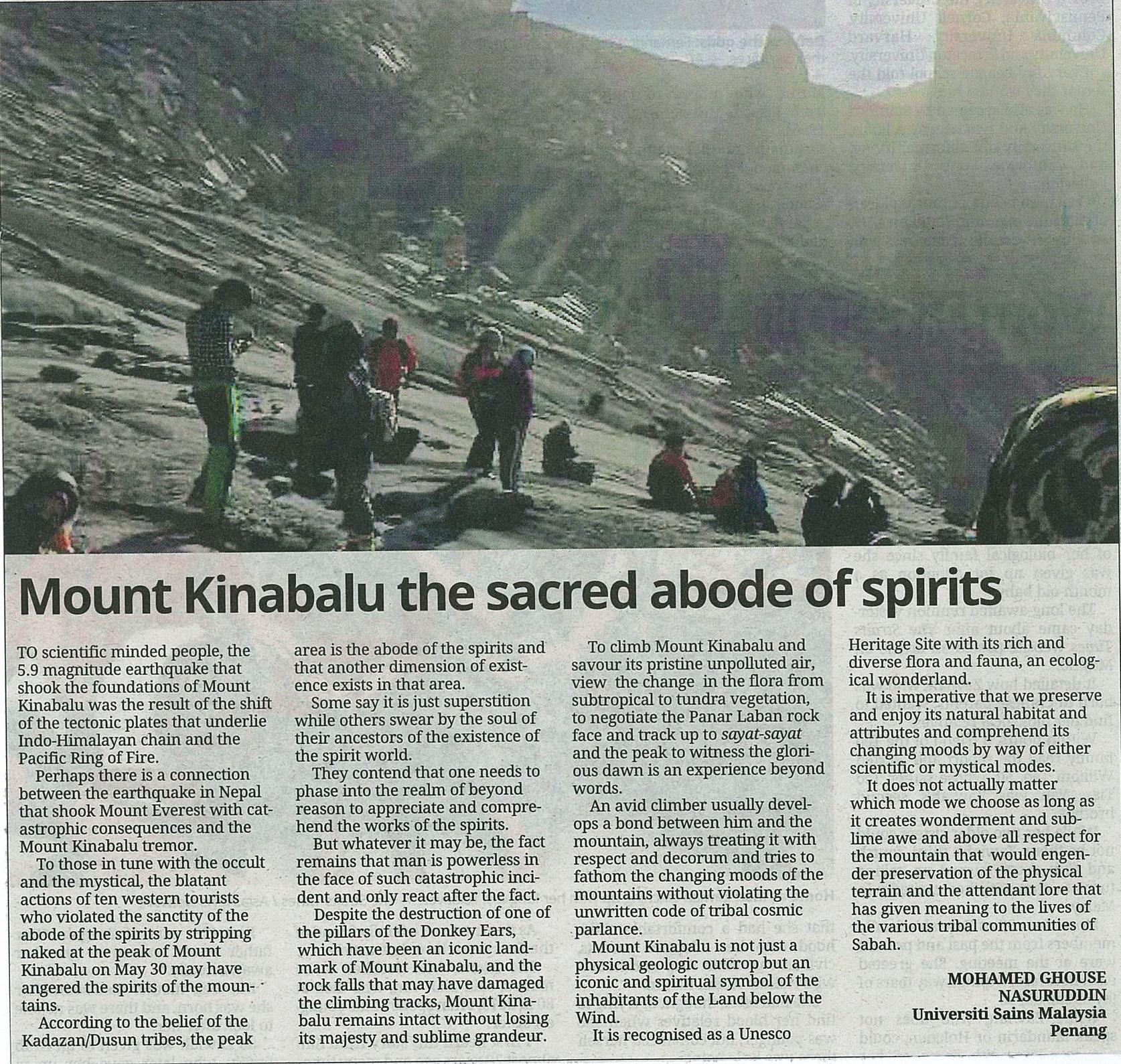 8 Jun 2015 Mount Kinabalu the sacred</p>...            
        </div>
        
        
        
                <ul class=